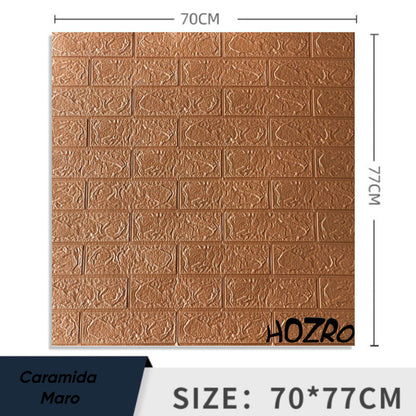 Tapet 3D autoadeziv HOZRO, Model imitatie caramida, design modern, foarte usor de montat, Tapet 3D autoadeziv HOZRO, Model imitatie caramida, design modern, foarte usor de montat, K7373-13 HOZRO