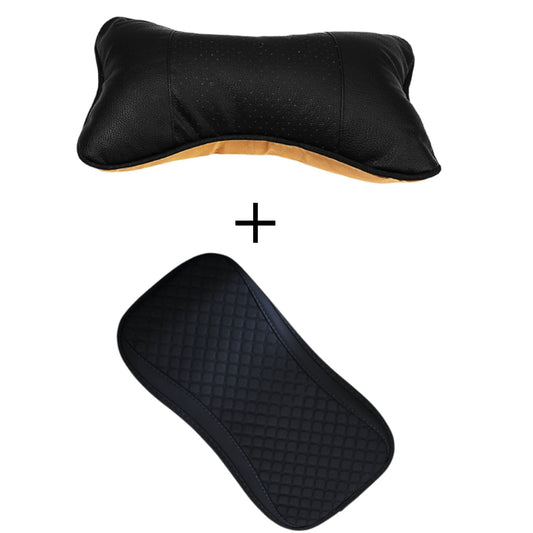 Set Perna Tetieră și Cotieră Auto HOZRO, Suport Ergonomic pentru Gât și Braț, Confort Sporit la Condus și Călătorii, Design Elegant și Material Durabil HOZRO