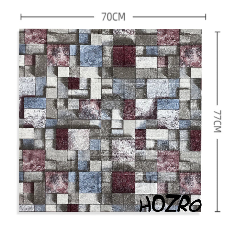 Tapet 3D autoadeziv HOZRO, Model imitatie caramida, design modern, foarte usor de montat HOZRO