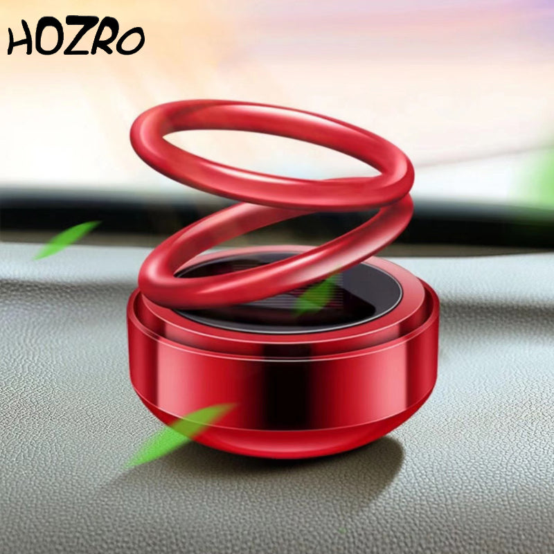 Odorizant Auto Solar HOZRO, Cu 2 Inele – Prospețime Continuă cu Design Rotativ și Aromă Plăcută pentru Mașina Ta HOZRO