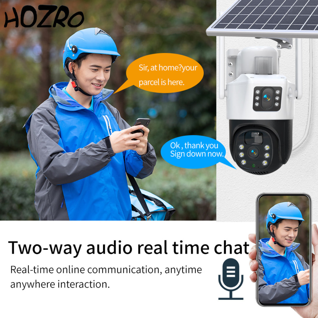 Cameră de Supraveghere HOZRO, Model TP15-4G cu Conectivitate 4G, Monitorizare HD, Detecție Mișcare Inteligentă și Acces Remote prin Aplicație Mobilă – Ideală pentru Locuințe, Birouri și Spații Comerciale HOZRO