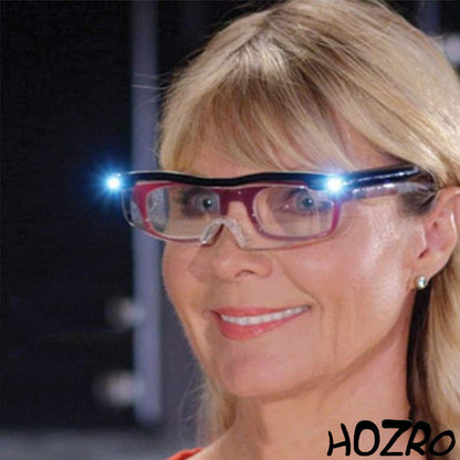 Ochelari HOZRO, de Citit cu Iluminare LED si Marire de 160%, Reincarcabili – Ideali pentru Citit la Detaliu HOZRO