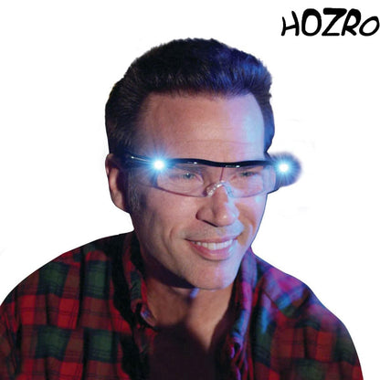 Ochelari HOZRO, de Citit cu Iluminare LED si Marire de 160%, Reincarcabili – Ideali pentru Citit la Detaliu HOZRO