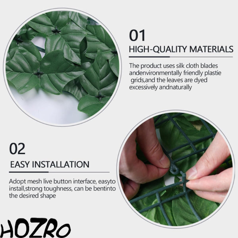 Plasă Artificială de Iederă HOZRO, 100x300 cm – Paravan Decorativ pentru Balcon, Terasă și Gard | Montare Rapidă, Aspect Natural, Materiale Rezistente HOZRO