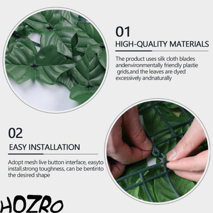 Plasă Artificială de Iederă HOZRO, 100x300 cm – Paravan Decorativ pentru Balcon, Terasă și Gard | Montare Rapidă, Aspect Natural, Materiale Rezistente HOZRO