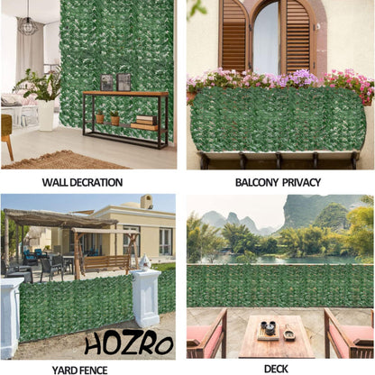 Plasă Artificială de Iederă HOZRO, 100x300 cm – Paravan Decorativ pentru Balcon, Terasă și Gard | Montare Rapidă, Aspect Natural, Materiale Rezistente HOZRO