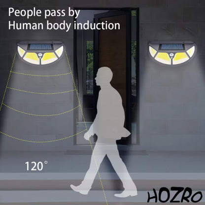 🌞 Lampă Solară HOZRO, Model SH102 cu Senzor Infraroșu – Iluminare 8-10h, Rezistență IP65, Încărcare Rapidă 4-6h, Ideală pentru Exterior HOZRO