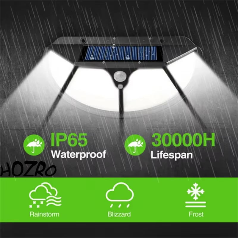 🌞 Lampă Solară HOZRO, Model SH102 cu Senzor Infraroșu – Iluminare 8-10h, Rezistență IP65, Încărcare Rapidă 4-6h, Ideală pentru Exterior HOZRO