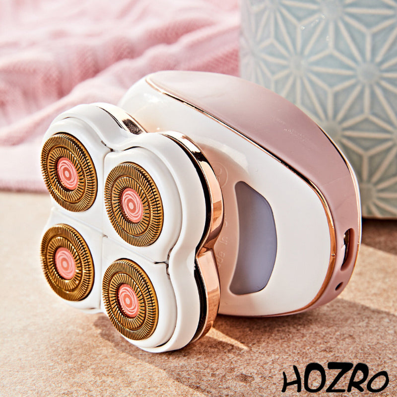 ✨ Epilator Reîncărcabil HOZRO, FLAWLESS pentru Picioare – Roz & Alb | Design Elegant, Epilare Rapidă și Delicată, Fără Durere HOZRO
