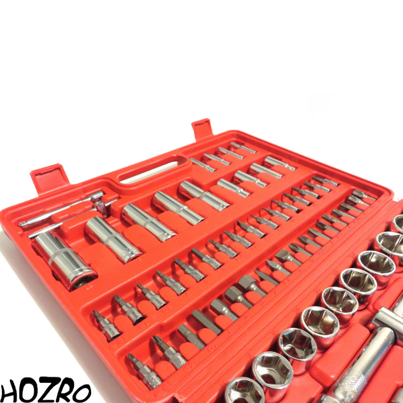 🧰 Trusă de Scule Profesională HOZRO, Cu 108 Piese din Oțel Chrome Vanadium, Cutie Rezistentă pentru Depozitare și Transport HOZRO