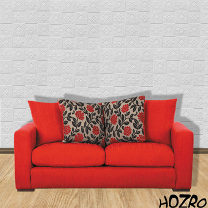 Tapet 3D autoadeziv HOZRO, Model pentru Tavan/Perete, design modern, foarte usor de montat, Alb Patrat/ Romb ,T15A HOZRO