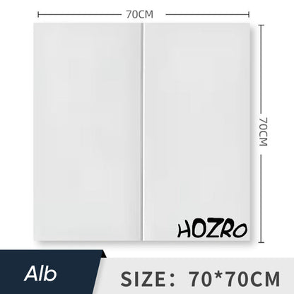 Tapet 3D autoadeziv HOZRO, Model Placa Dubla, perete/tavan, waterproof, usor de montat, design modern, 70x70 cm, alb, TAPET 4 HOZRO