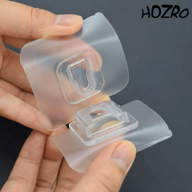 Suport Dublu de Fixare HOZRO, Transparent cu Adeziv Acrilic – Rezistent la Apă și Capabil să Susțină până la 10 Kg HOZRO