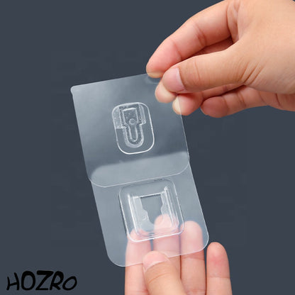 Suport Dublu de Fixare HOZRO, Transparent cu Adeziv Acrilic – Rezistent la Apă și Capabil să Susțină până la 10 Kg HOZRO