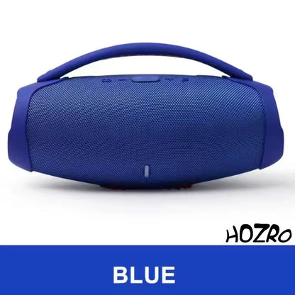 🎶 Boxă Portabilă HOZRO, Super Bass Booms Box 3 Bluetooth, cu Mâner, Sunet 3D Stereo, Slot USB și Card TF, Radio FM, Rezistență la Apă IPX6 – Design Modern, Bass Puternic și Autonomie Extinsă HOZRO