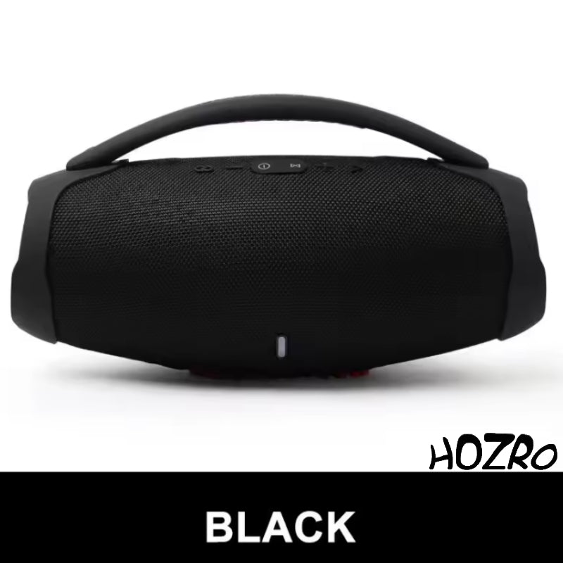 🎶 Boxă Portabilă HOZRO, Super Bass Booms Box 3 Bluetooth, cu Mâner, Sunet 3D Stereo, Slot USB și Card TF, Radio FM, Rezistență la Apă IPX6 – Design Modern, Bass Puternic și Autonomie Extinsă HOZRO