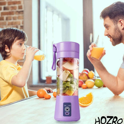 Mini Blender Portabil Electric HOZRO, cu Încărcare USB – Ideal pentru Sucuri, Smoothie-uri și un Stil de Viață Sănătos HOZRO