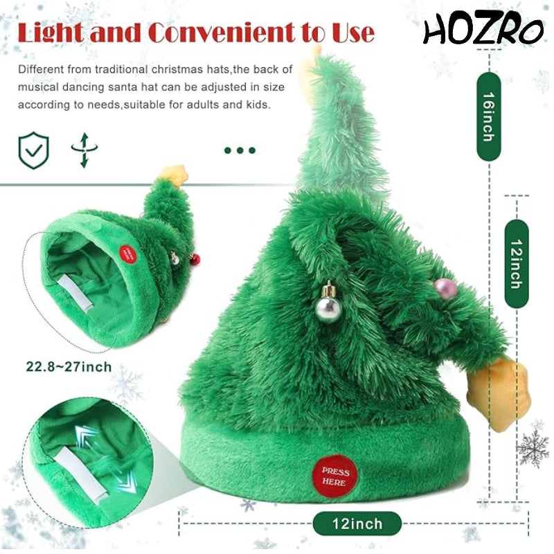 Căciulă Interactivă HOZRO, Model Green Star – Funcții Motorii și Muzicale, Distracție și Mișcare pentru Copii HOZRO