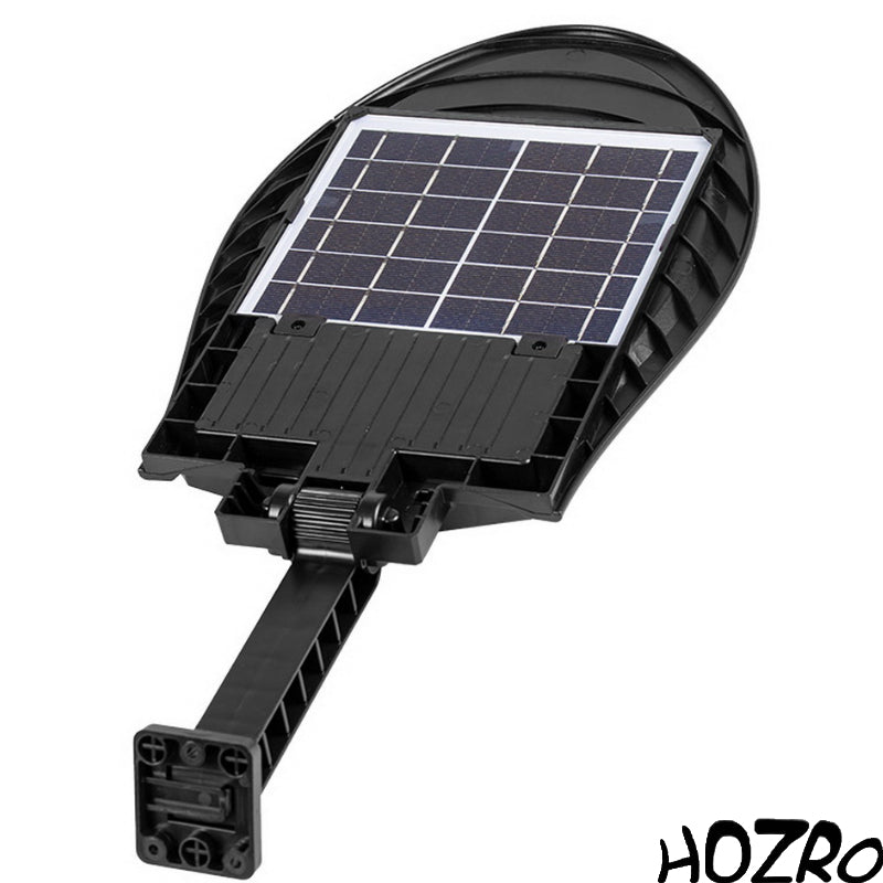Lampa Solară Stradală de Exterior cu Telecomandă HOZRO, Model W788B-2, Ajustabilă, 168 LED-uri SMD Ultra-Luminoase, Lumina Alb Rece, 3 Moduri de Funcționare, Senzori de Mișcare și Lumină, Iluminare Continuă, Rezistență la Apă IP65, Unghi 120°, Carcasă ABS HOZRO