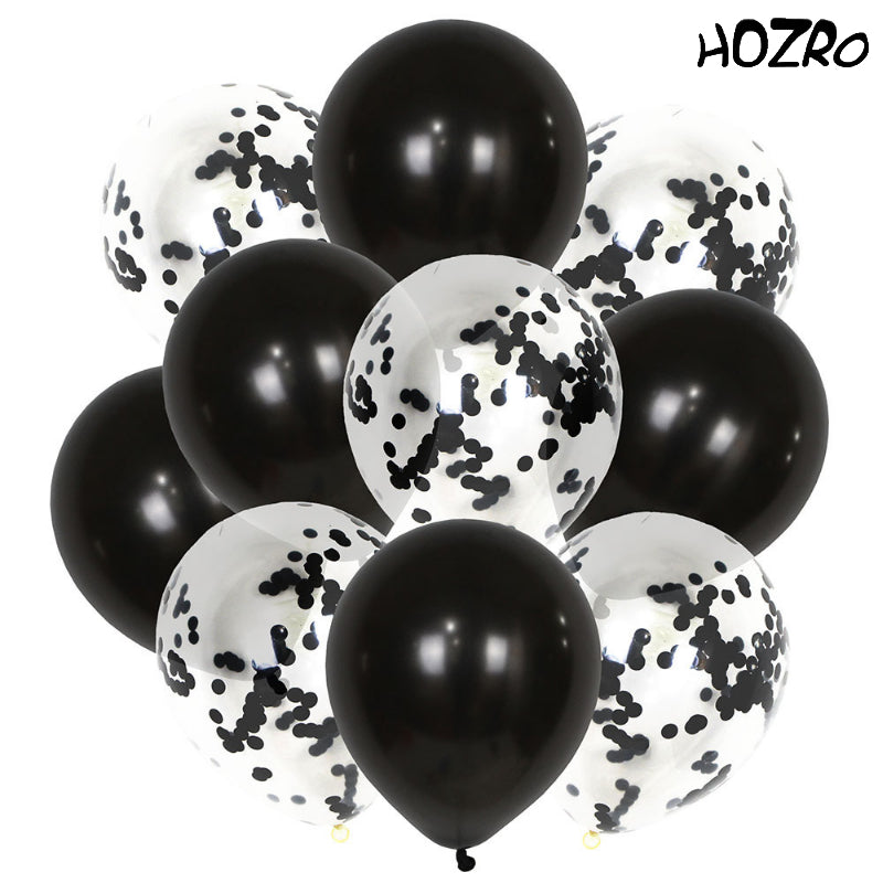 Set 10 Baloane HOZRO, cu Confetti – Baloane Party Premium pentru Petreceri, Aniversări, Nunți sau Evenimente Speciale HOZRO