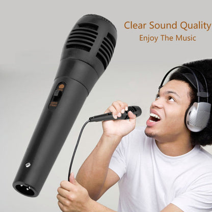 Microfon Dinamic HOZRO, cu Fir Profesional, de Mână, cu Buton Slide On/Off – Sunet Clar, Corp Metalic Rezistent, Ideal pentru Voci, Karaoke, Scenă, Biserică și Prezentări Publice HOZRO