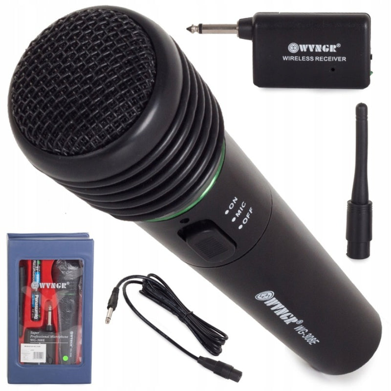 Microfon Wireless HOZRO, Profesional pentru Karaoke și Stație Audio, Culoare Neagră – Sunet Clar, Rază Lungă de Acțiune, Design Elegant, Ideal pentru Evenimente, Petreceri și Prezentări HOZRO