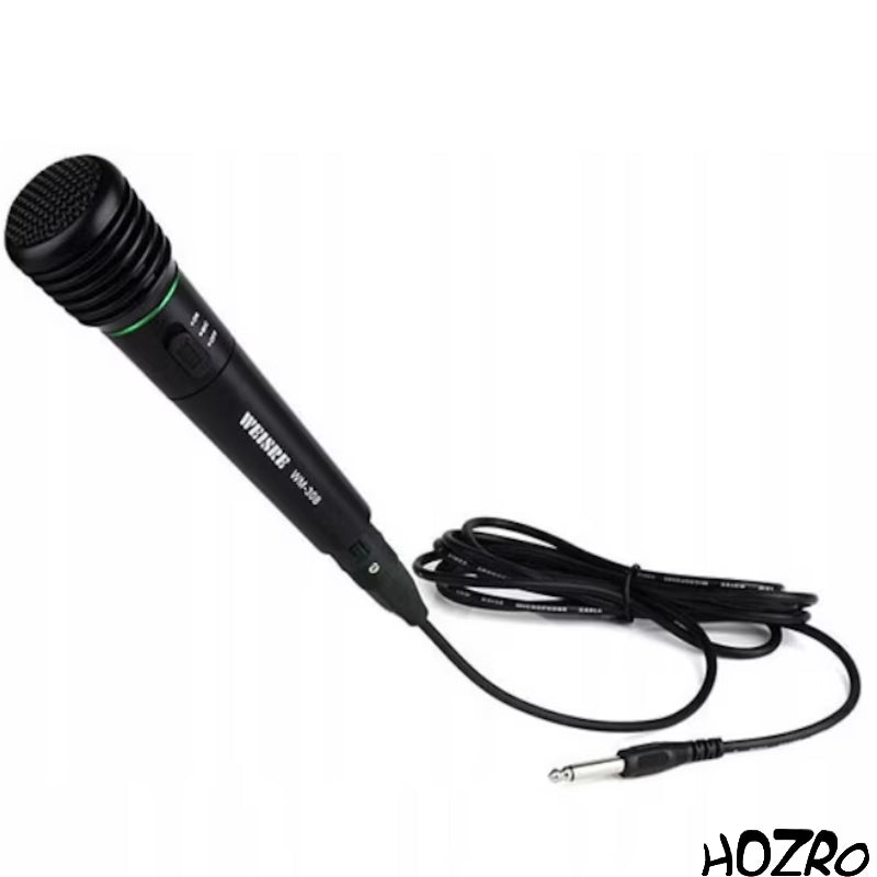 Microfon Wireless HOZRO, Profesional pentru Karaoke și Stație Audio, Culoare Neagră – Sunet Clar, Rază Lungă de Acțiune, Design Elegant, Ideal pentru Evenimente, Petreceri și Prezentări HOZRO