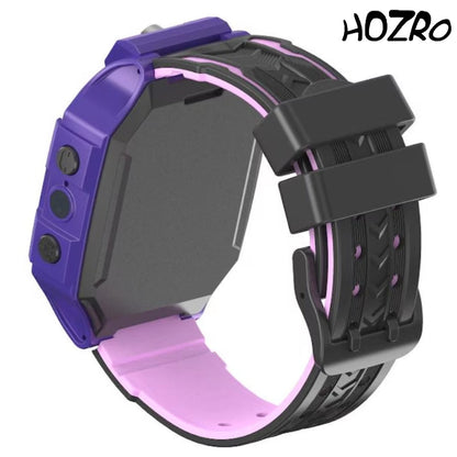 Ceas Smartwatch pentru copii HOZRO, Smart Wear R19, Masoara temperatura corpului, slotul cartelei SIM, urmarirea LBS, impermeabil, Violet HOZRO