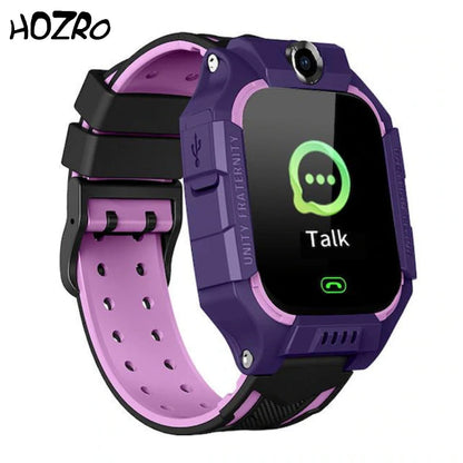 Ceas Smartwatch pentru copii HOZRO, Smart Wear R19, Masoara temperatura corpului, slotul cartelei SIM, urmarirea LBS, impermeabil, Violet HOZRO