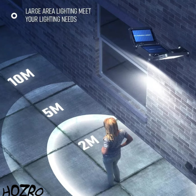 Lampă Solară de Perete HOZRO, Stradală, LED, cu Senzor de Mișcare, Model W786-8COB HOZRO