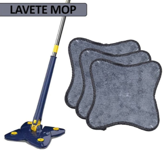 Set 3 Lavete Mop HOZRO, în Formă de X, Din Microfibră Ultra-Absorbantă, Reutilizabile, Compatibile cu Mopurile Plate, Ideal pentru Curățare Umedă și Uscată HOZRO