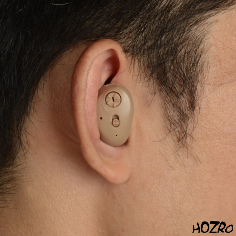 Aparat Auditiv HOZRO, Model G18, Reîncărcabil în Ureche, Consum Redus de Energie, Design Discret și Confortabil, Sunet Clar, Ideal pentru Hipoacuzie Ușoară și Medie, Autonomie Extinsă și Încărcare Rapidă HOZRO