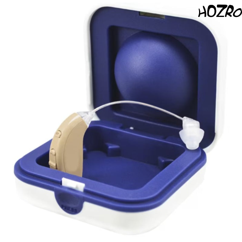 Aparat auditiv digital HOZRO, VHP‑704 129 dB – amplificator auditiv performant, reglaj digital volum și ton, cu 3 olive siliconice, autonomie extinsă și design discret HOZRO