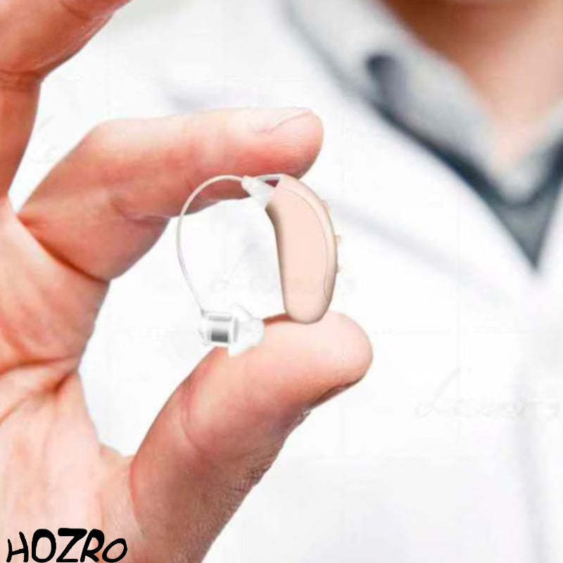 Aparat auditiv digital HOZRO, VHP‑704 129 dB – amplificator auditiv performant, reglaj digital volum și ton, cu 3 olive siliconice, autonomie extinsă și design discret HOZRO