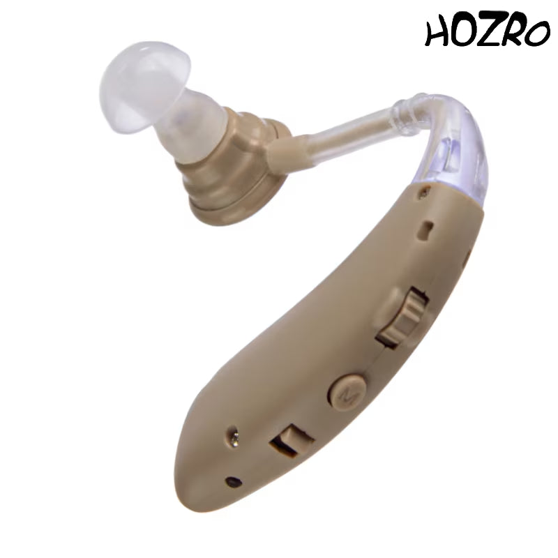 Aparat Auditiv HOZRO, Model G25 Premium, cu acumulator, autonomie pana la 100 ore, 130 dB, Amplificator de sunet, 3 accesorii, pentru adulti HOZRO