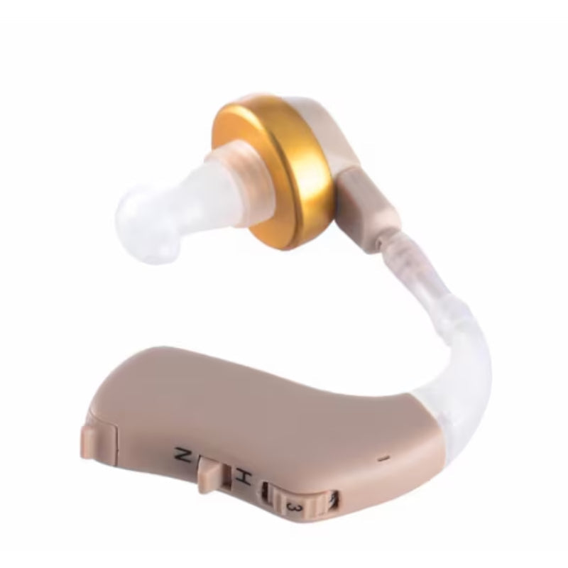 Aparat Auditiv HOZRO, Model G21 Mini Premium, 128 dB, autonomie până la 280 ore, amplificator de sunet, mini, 3 accesorii incluse, pentru adulți și seniori HOZRO