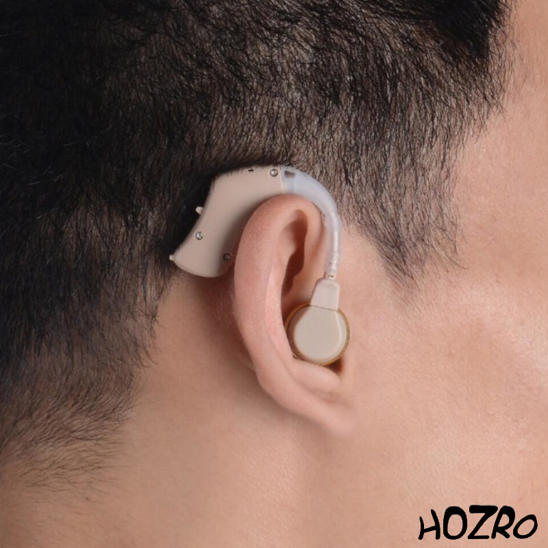 Aparat Auditiv HOZRO, Model G21 Mini Premium, 128 dB, autonomie până la 280 ore, amplificator de sunet, mini, 3 accesorii incluse, pentru adulți și seniori HOZRO