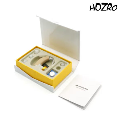 Aparat auditiv analog HOZRO, retroauricular, Model G-20, putere maximă, consum redus, reglaj volum, amplificator de sunet pentru adulți și seniori HOZRO