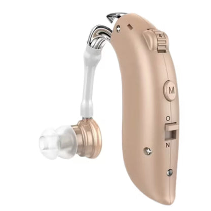 Aparat Auditiv HOZRO, Model G25BT – Conectivitate Bluetooth, Încărcare la Priză, Autonomie 80–100h, Chip Digital, 4 Niveluri de Volum, Bej HOZRO