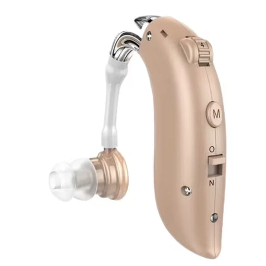 Aparat Auditiv HOZRO, Model G25BT – Conectivitate Bluetooth, Încărcare la Priză, Autonomie 80–100h, Chip Digital, 4 Niveluri de Volum, Bej HOZRO