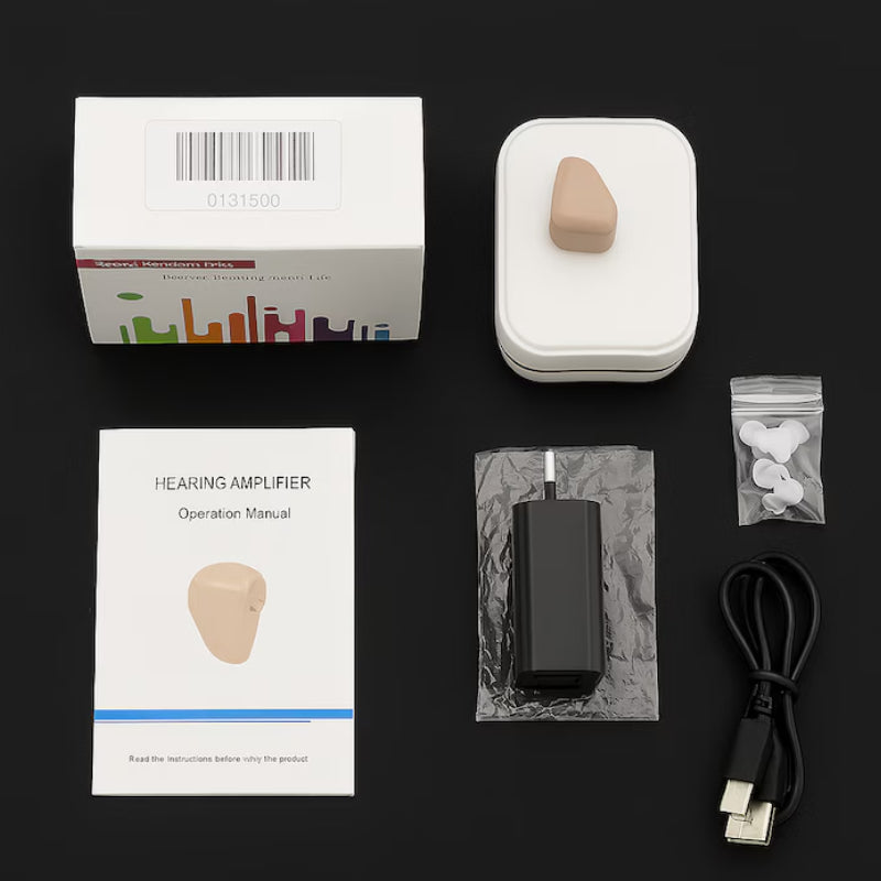 Aparat Auditiv Analog HOZRO, Model G‑32 – Intraauricular, Reîncărcabil, Discret, Încărcare Rapidă 2,5 Ore HOZRO