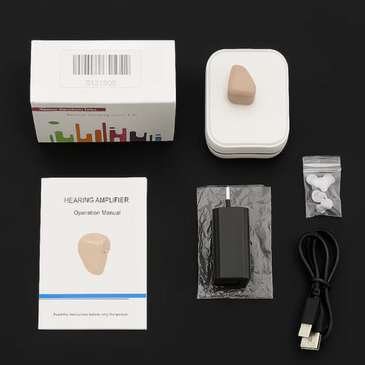 Aparat Auditiv Analog HOZRO, Model G‑32 – Intraauricular, Reîncărcabil, Discret, Încărcare Rapidă 2,5 Ore HOZRO