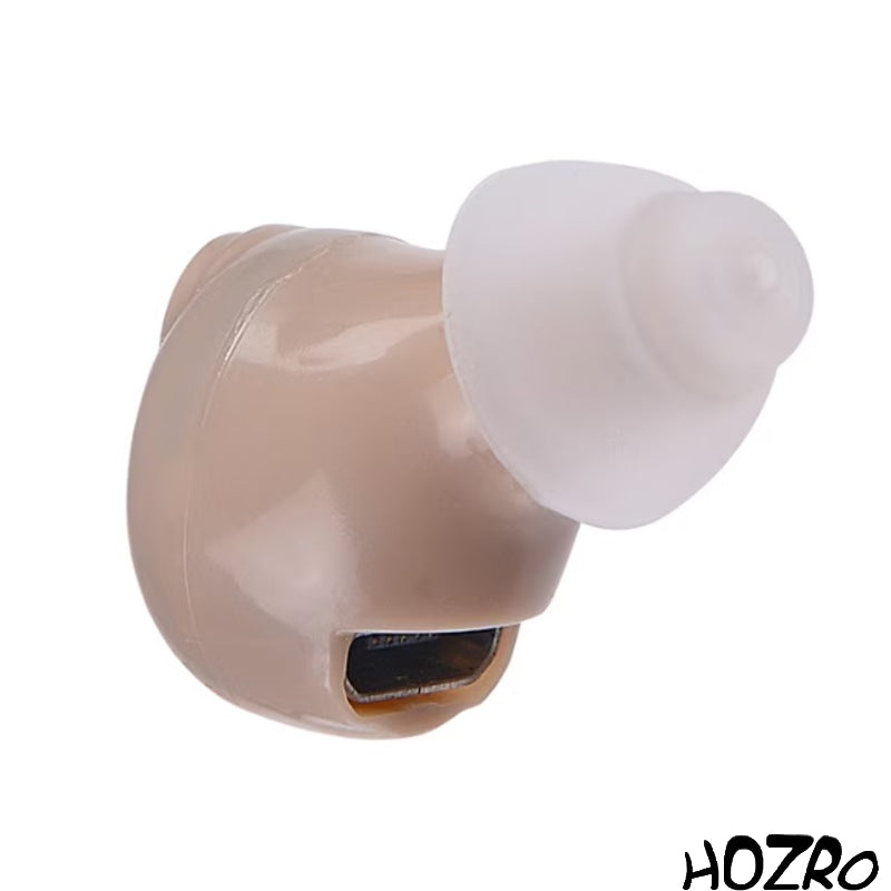 Aparat Auditiv HOZRO, Model G17 – Reîncărcabil, Autonomie 30 Ore, Amplificator de Sunet, 3 Accesorii, Bej HOZRO