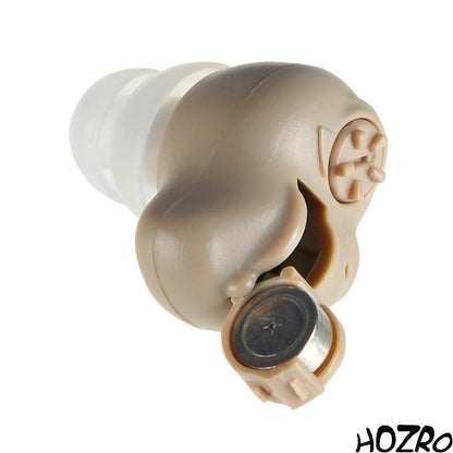 Aparat Auditiv HOZRO, Model G15 Mini Premium – Baterii, Autonomie până la 200 Ore, Amplificator de Sunet, 3 Accesorii, Crem HOZRO