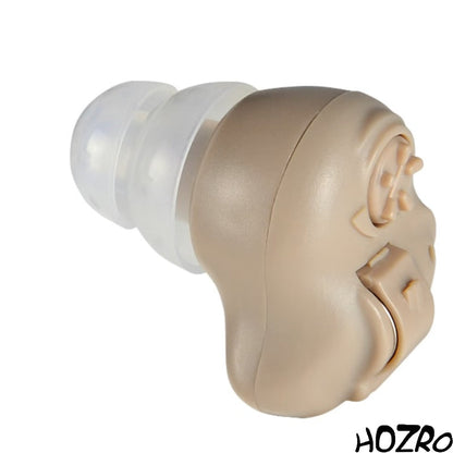 Aparat Auditiv HOZRO, Model G15 Mini Premium – Baterii, Autonomie până la 200 Ore, Amplificator de Sunet, 3 Accesorii, Crem HOZRO