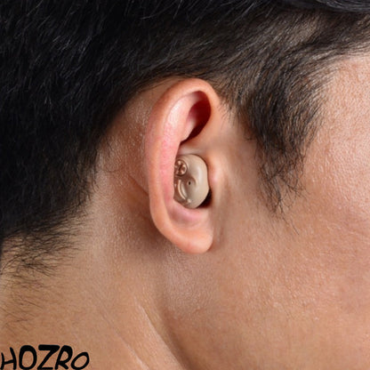 Aparat Auditiv HOZRO, Model G15 Mini Premium – Baterii, Autonomie până la 200 Ore, Amplificator de Sunet, 3 Accesorii, Crem HOZRO