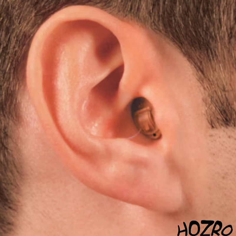 Aparat Auditiv HOZRO, Model G10 Premium – Cu Baterii, Autonomie până la 280 Ore, Amplificator de Sunet, 3 Accesorii, Crem HOZRO