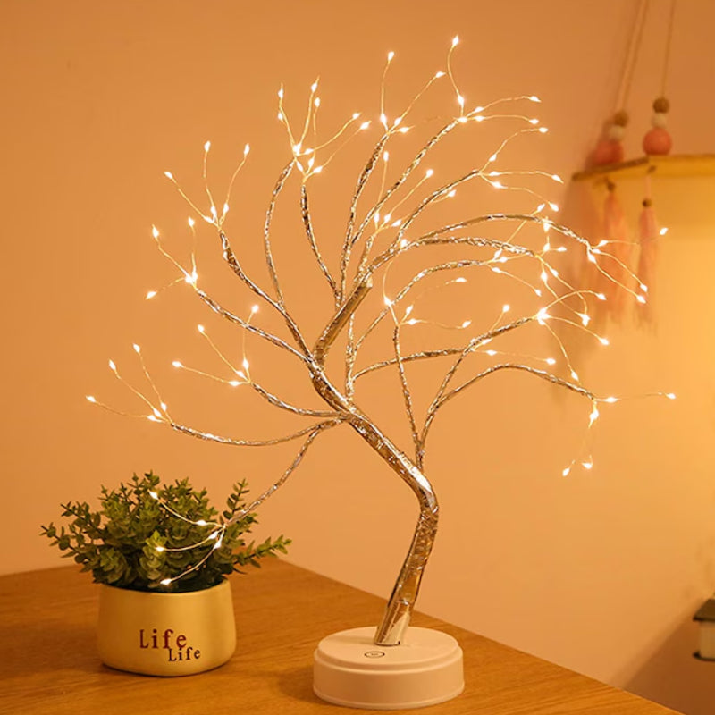 Pomisor Decorativ HOZRO, de Crăciun cu 36 LED-uri, Culoare Argintie, Design Elegant și Strălucitor, Iluminare Caldă și Atmosferică, Alimentare pe Baterii, Ideal pentru Decorarea Casei, Mesei de Sărbătoare sau Biroului HOZRO