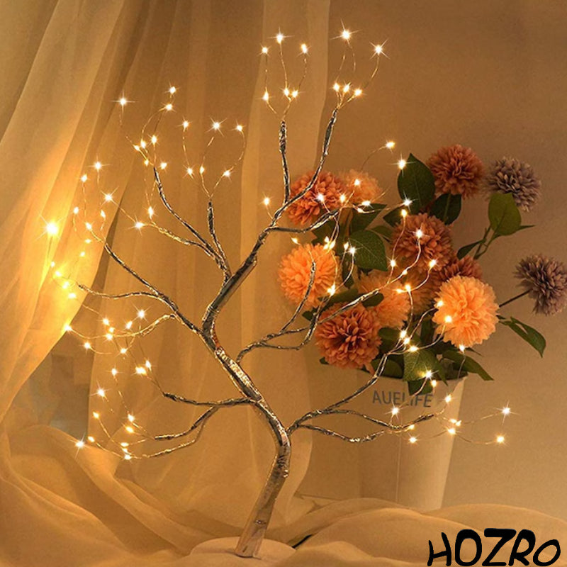 Pomisor Decorativ HOZRO, de Crăciun cu 36 LED-uri, Culoare Argintie, Design Elegant și Strălucitor, Iluminare Caldă și Atmosferică, Alimentare pe Baterii, Ideal pentru Decorarea Casei, Mesei de Sărbătoare sau Biroului HOZRO