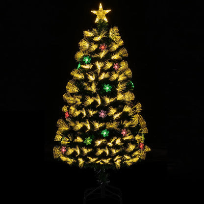 Brad artificial de Crăciun HOZRO, cu Stea Luminoasă - Jocuri de Lumină Multicoloră, Efecte Feerice, Suport Metalic Inclus și Design Elegant pentru un Crăciun Magic și Strălucitor în Orice Locuință sau Spațiu Festiv 🎄 HOZRO